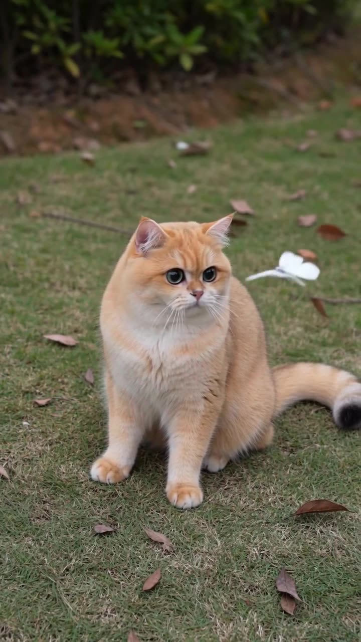 追蝴蝶的小猫